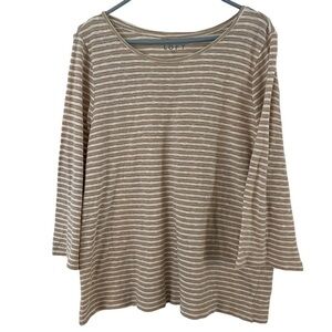 LOFT Metallic Striped Harbor Tee, Size L